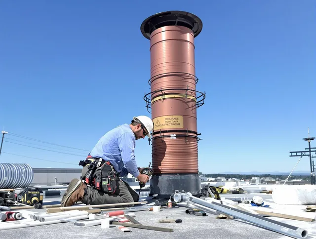 Installed chimney liner by Cleveland Chimney Sweep in Cleveland, OH