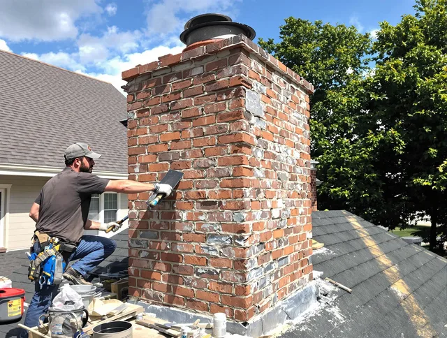 Completed chimney rebuild by Cleveland Chimney Sweep in Cleveland, OH