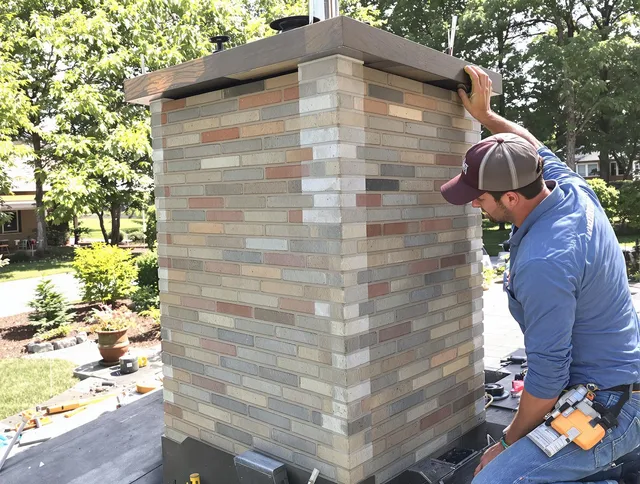Cleveland Chimney Sweep completing a modern chimney remodel in Cleveland, OH