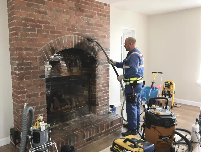 Cleveland Chimney Sweep expert performing detailed chimney sweep in Cleveland, OH