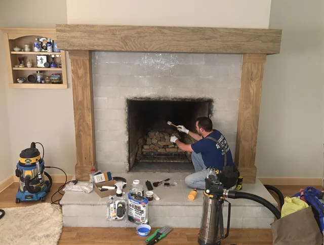 Detailed creosote removal process by Cleveland Chimney Sweep in Cleveland, OH