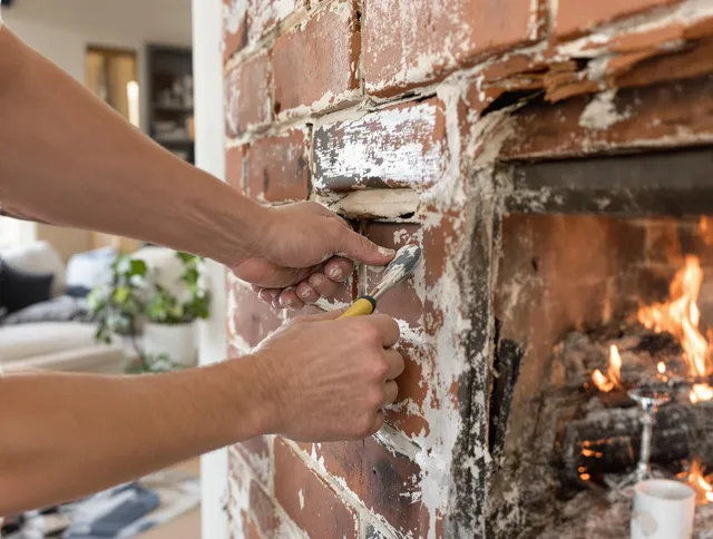 Routine fireplace repair by Cleveland Chimney Sweep in Cleveland, OH