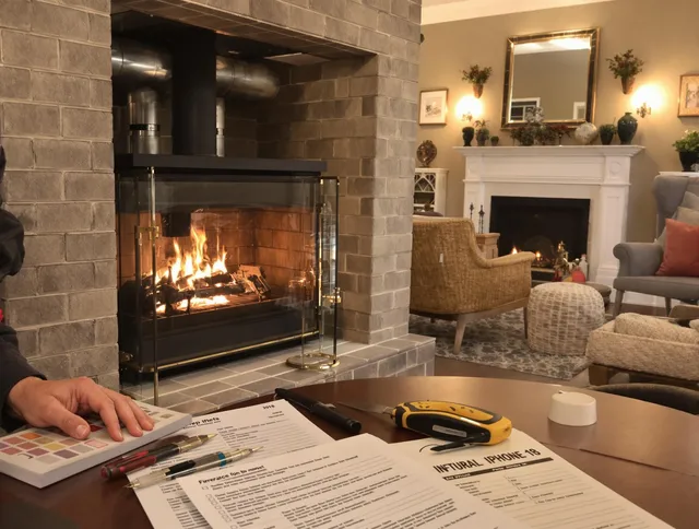 Cleveland Chimney Sweep verifying fireplace safety measures in Cleveland, OH
