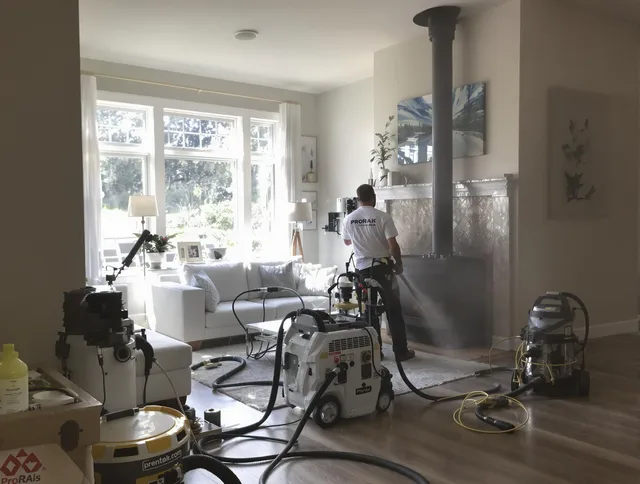 Soot removal service by Cleveland Chimney Sweep for a fireplace in Cleveland, OH